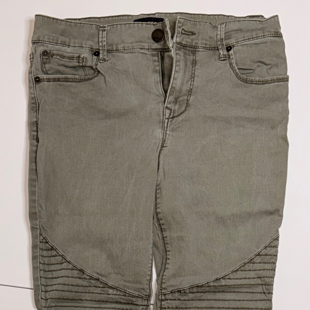Express Moto Skinny Legging Jeans — Women’s Size 8 (Olive)